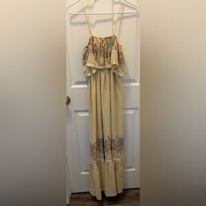 Floral Maxi Dress in light yellow